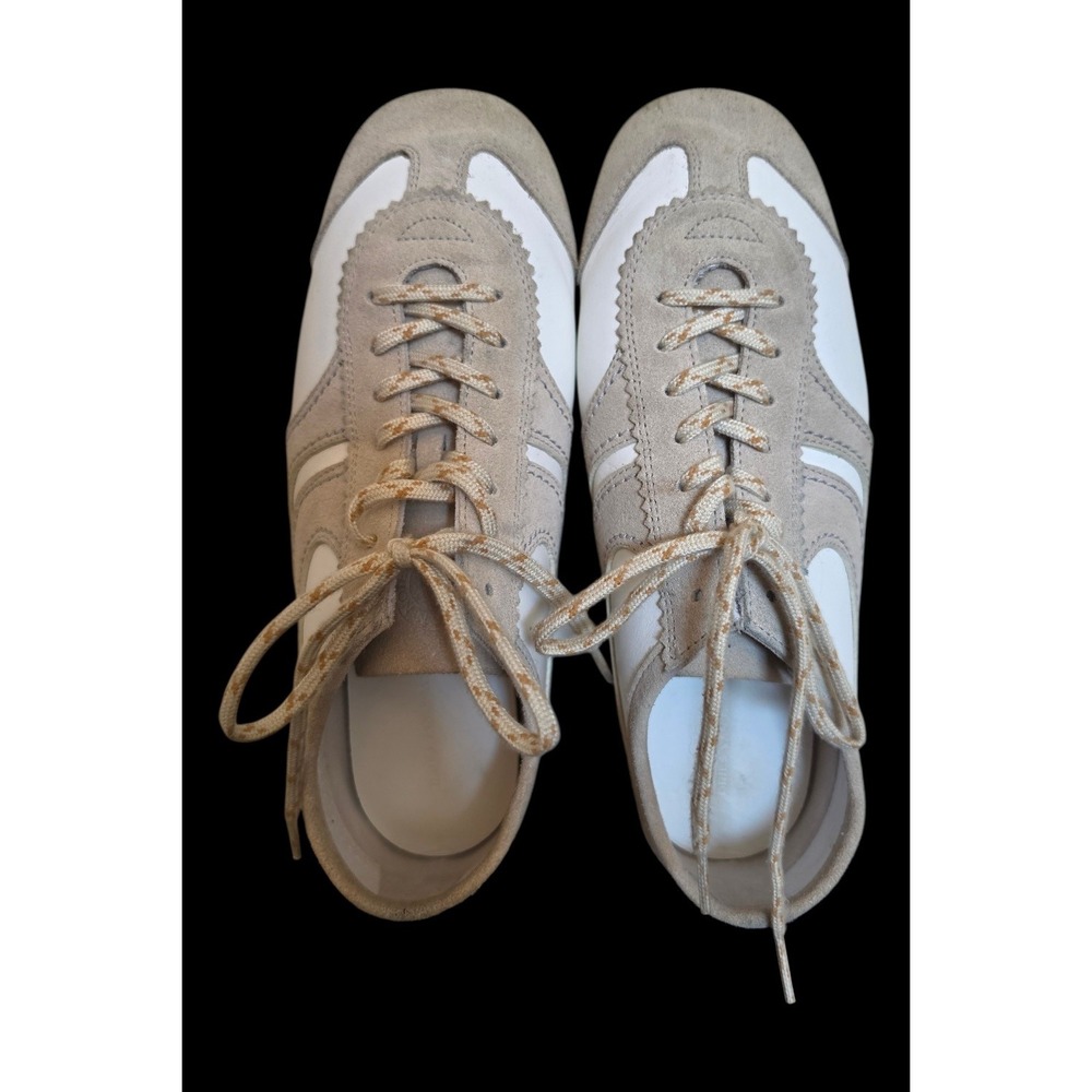 Dries Van Noten Calf Leather Suede‎ Retro Heritage Lux  Cream Sneakers EU 41 Us8